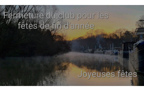 Fermeture du club pour les fêtes de fin d'année